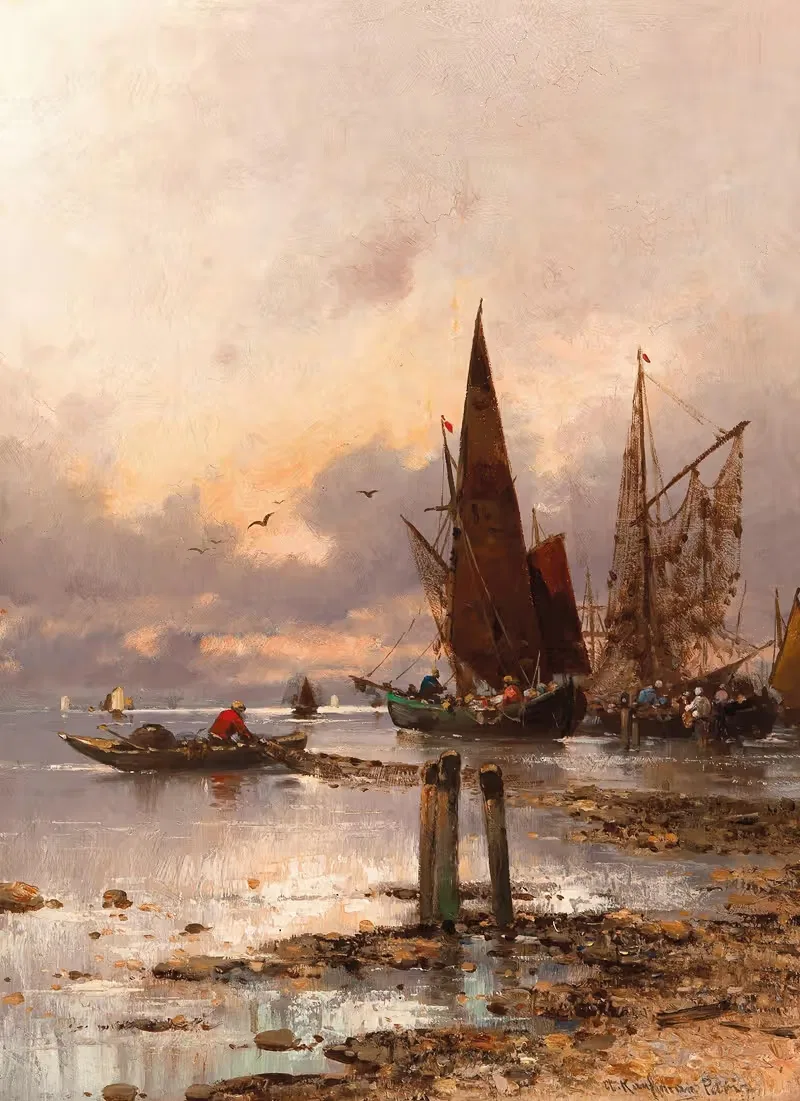 Sonnenuntergang an der griech. Küste — Adolf Kaufmann