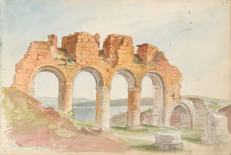 Руины собора, Хамар by Адольф Тидеманд, 1843 — digital art print download