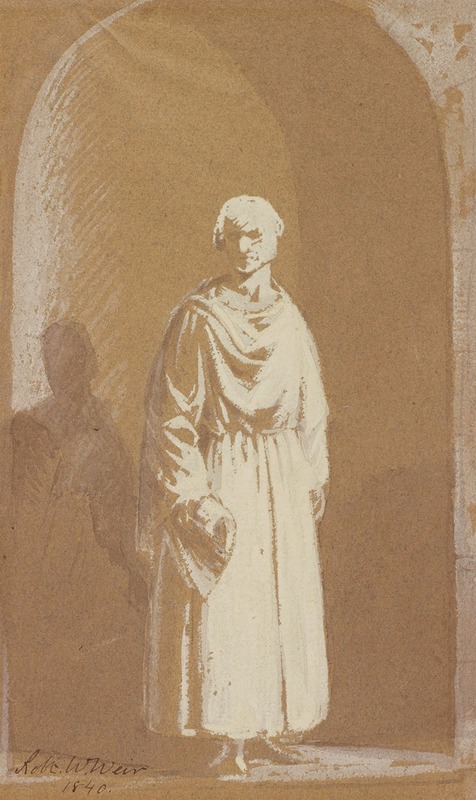 Robed Man in an Archway by Роберт Уолтер Уир, 1840 — digital art print download