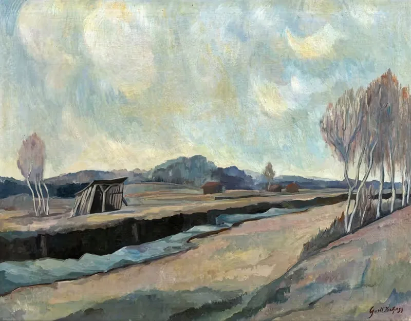 Болота у Бад-Айблинга by Август Кратцер, 1938 — digital art print download