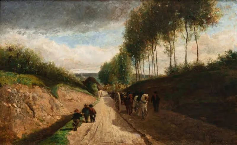 Пустая дорога, окрестности Шайи by Камиль Писсарро, 1860 — digital art print download
