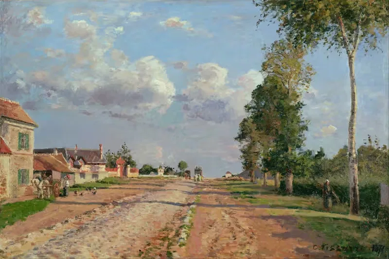 Дорога в Версаль, Рокенкур by Камиль Писсарро, 1871 — digital art print download
