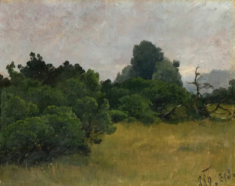 Группа деревьев (эскиз) by Карл Больце, 1886 — digital art print download