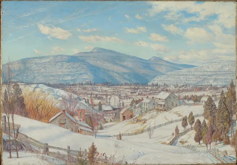 High Peak and Round Top (Catskill) in Winter — Charles Herbert Moore