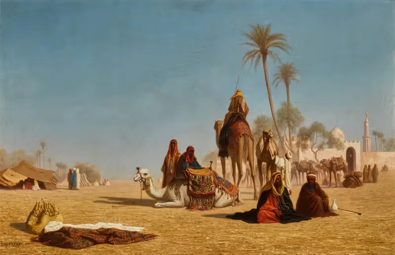 Halt of the Caravan — Charles Théodore Frère