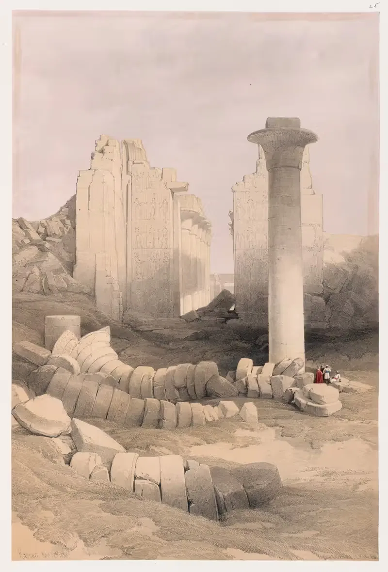 Карнак. 29 ноября 1838 года. by Дэвид Робертс, 1846-1849 — digital art print download
