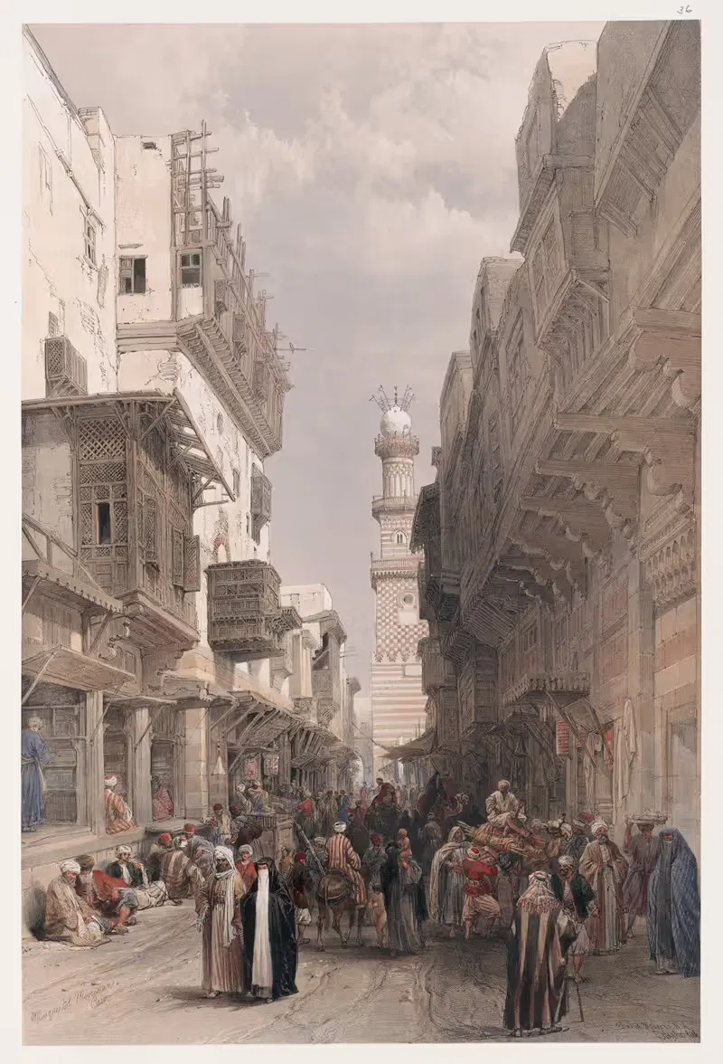 Мечеть Эль Муристан, Каир by Дэвид Робертс, 1846-1849 — digital art print download