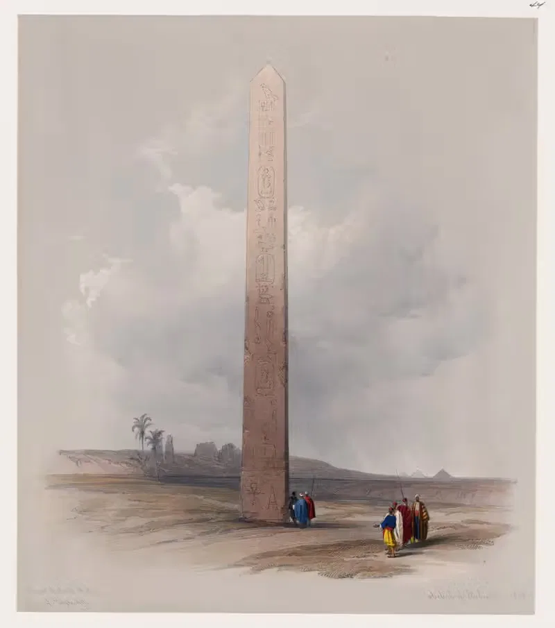 Obelisk of Heliopolis. 1839. — David Roberts