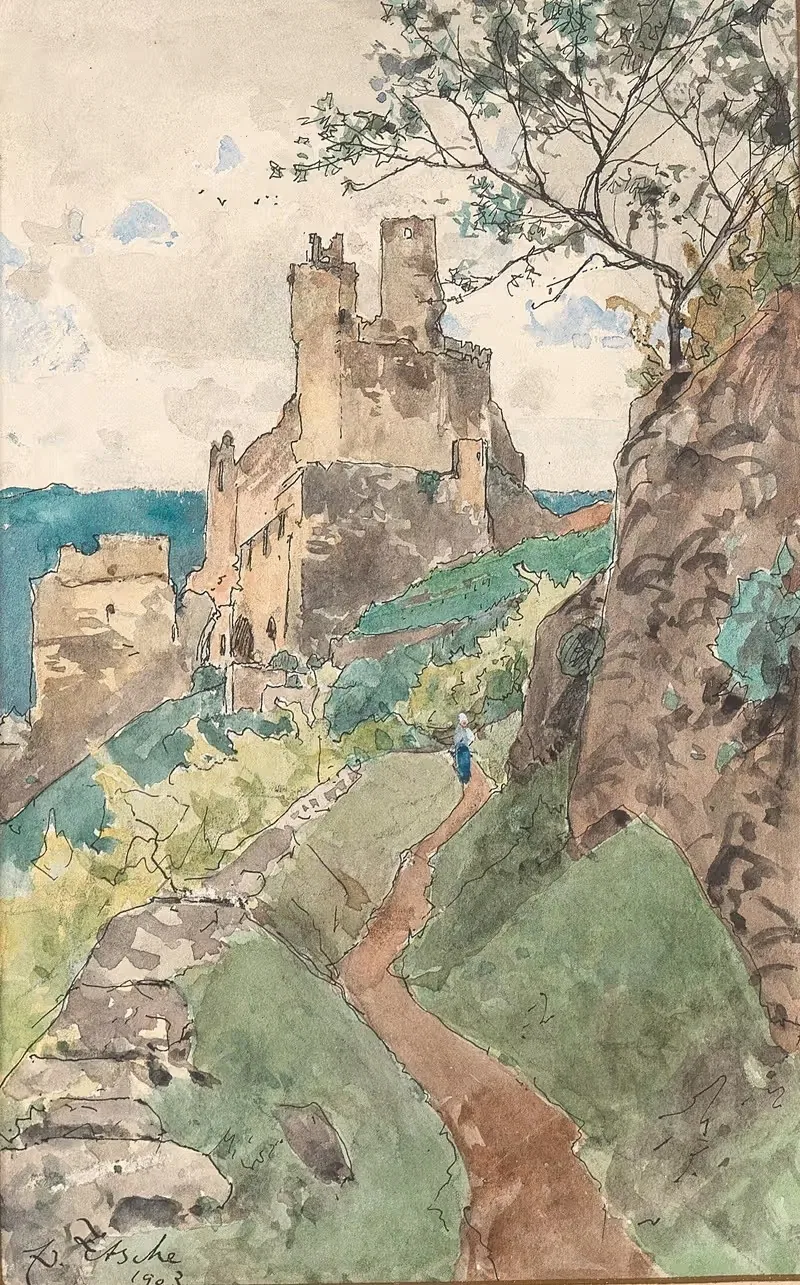 Руины Сенфтенберга, Кремс by Эдуард Зетше, 1903 — digital art print download