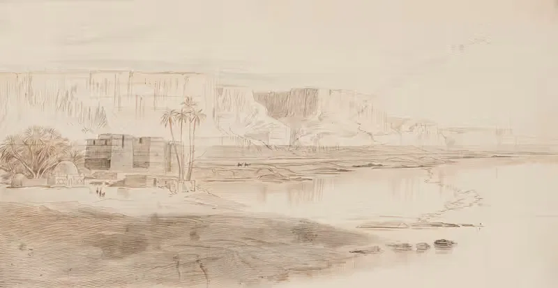 The Nile at Kasr-Es-Saad, Egypt — Edward Lear