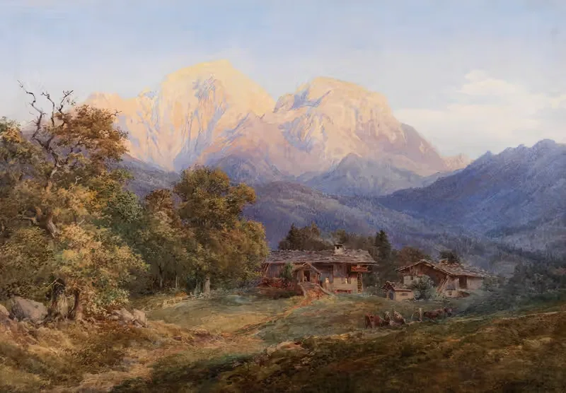 Хохер Гёлль, Берхтесгаден by Эдвард Теодор Комптон, 1878 — digital art print download