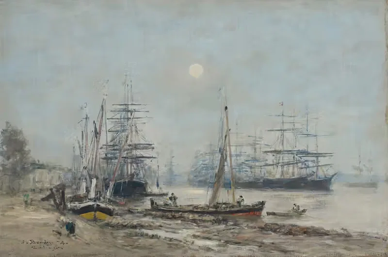 Bordeaux. Trois-Mâts dans le Port — Eugène Boudin