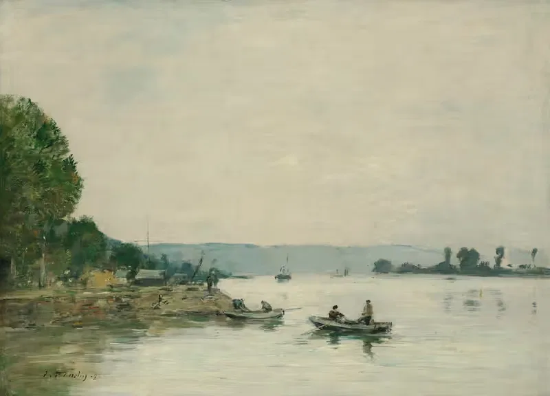 Сена в Кодебеке-ан-Ко by Южен Буден, 1882 — digital art print download