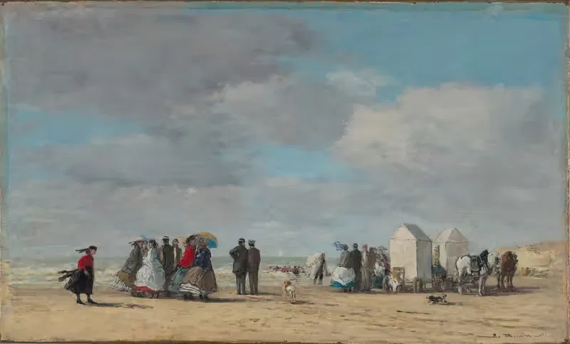 The Beach at Trouville — Eugène Boudin