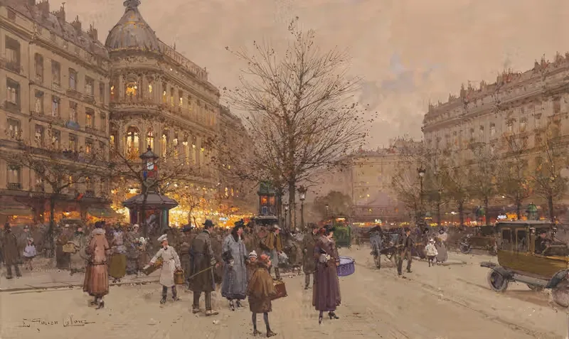 Le Boulevard vers la Pont by Eugène Galien-Laloue — digital art print download