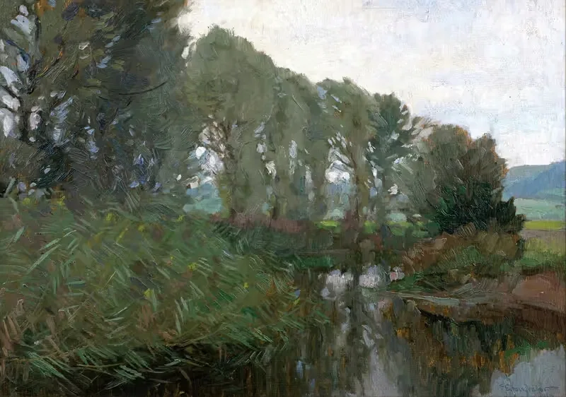 Weiden an der Emper by Felix Eisengräber, 1913 — digital art print download
