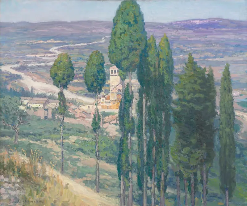 Умбрийская долина, Италия by Фредерик Готтвальд, 1914 — digital art print download