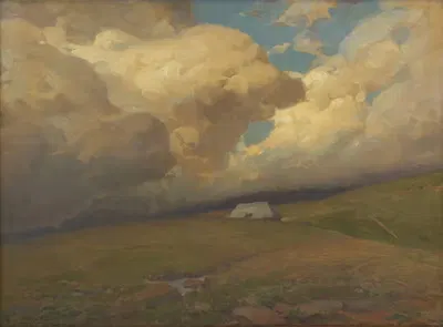 Одинокая ферма в Черном лесу by Фриц Рейс — digital art print download