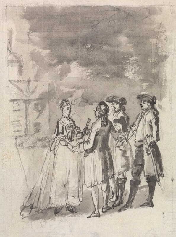 The Theatre-Goers by Samuel Wale — digital art print download