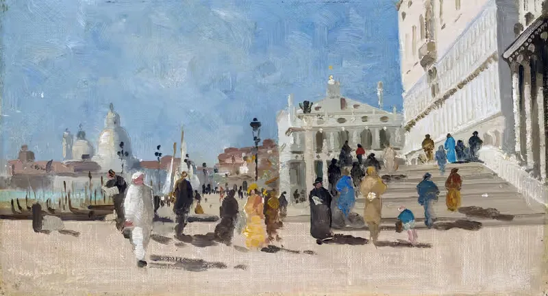 Impression aus Venedig – Riva degli Schiavoni — Hans Von Bartels