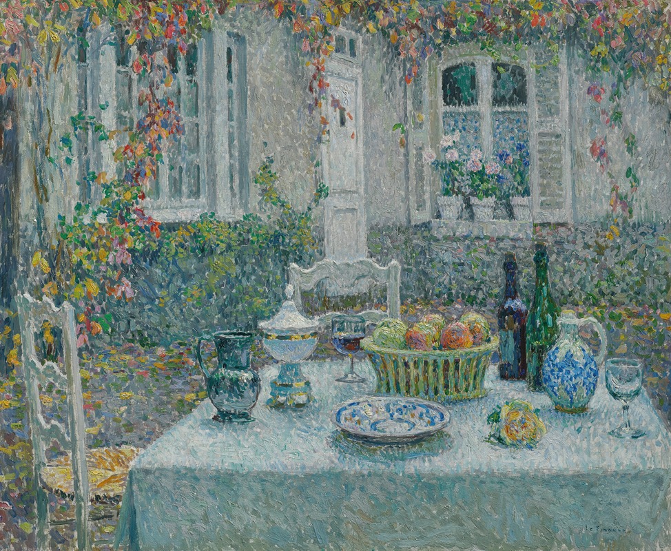 Маленький столик by Анри Ле Сиданер, 1920 — digital art print download