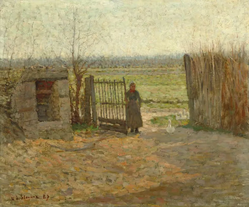 Дверь фермы by Анри Ле Сиданер, 1887 — digital art print download