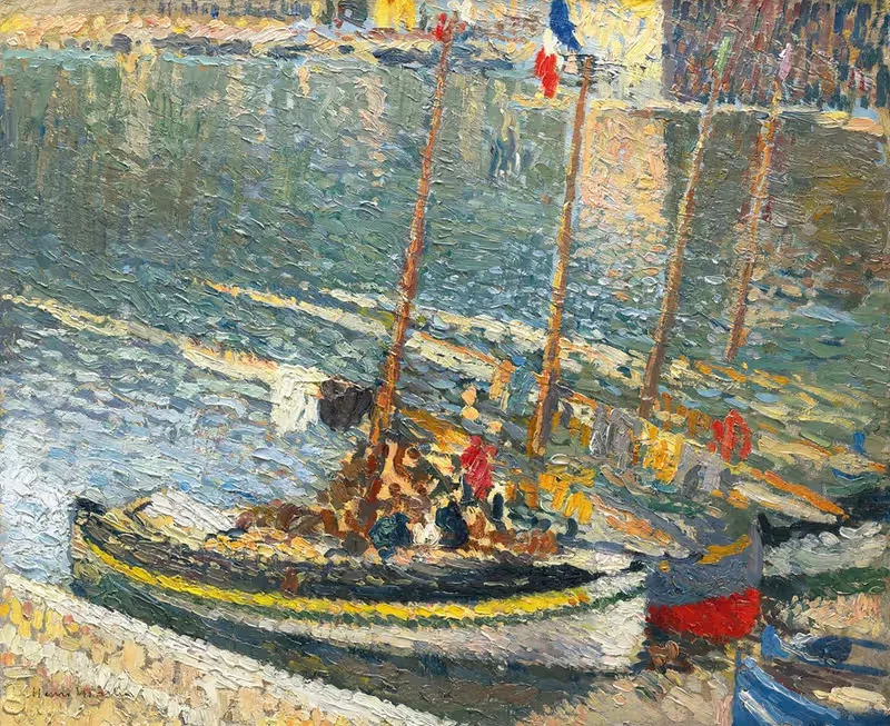 Barques à Collioure — Henri Martin