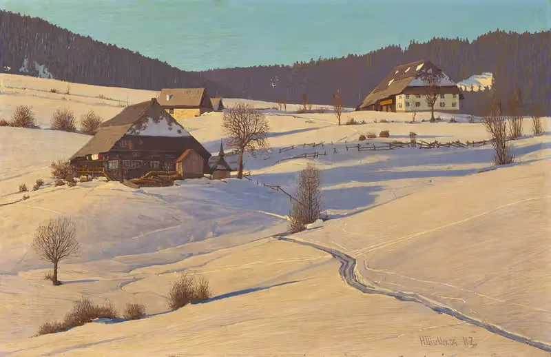 Зима в Черном лесу by Германн Дишлер, 1909 — digital art print download