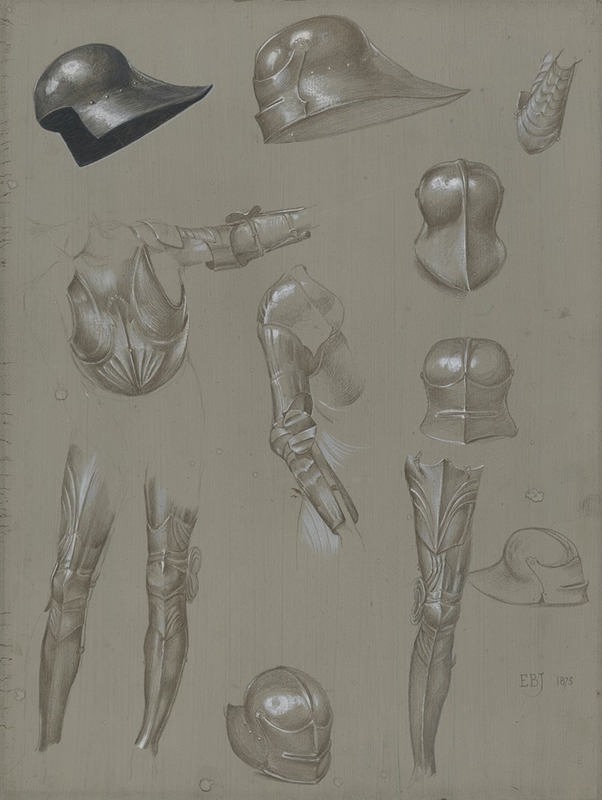 Studies of a Suit of Armor — Sir Edward Coley Burne-Jones