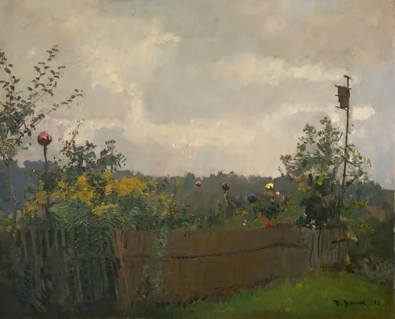 Крестьянский сад у озера Химзее by Германн Гробер, 1908 — digital art print download