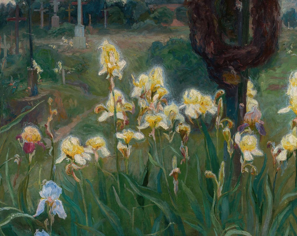 Irises in the graveyard by Maksymilian Neuman — digital art print download