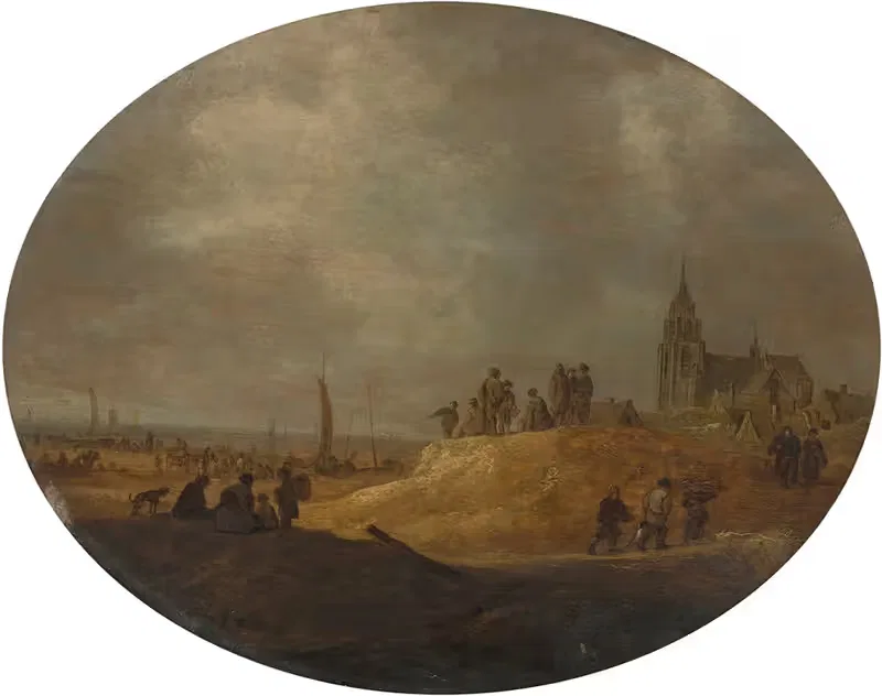 A view of Scheveningen from the dunes — Jan van Goyen