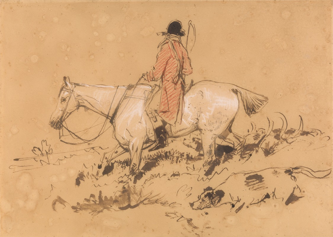 Huntsman with Hounds by Сэр Эдвин Генри Ландсир — digital art print download