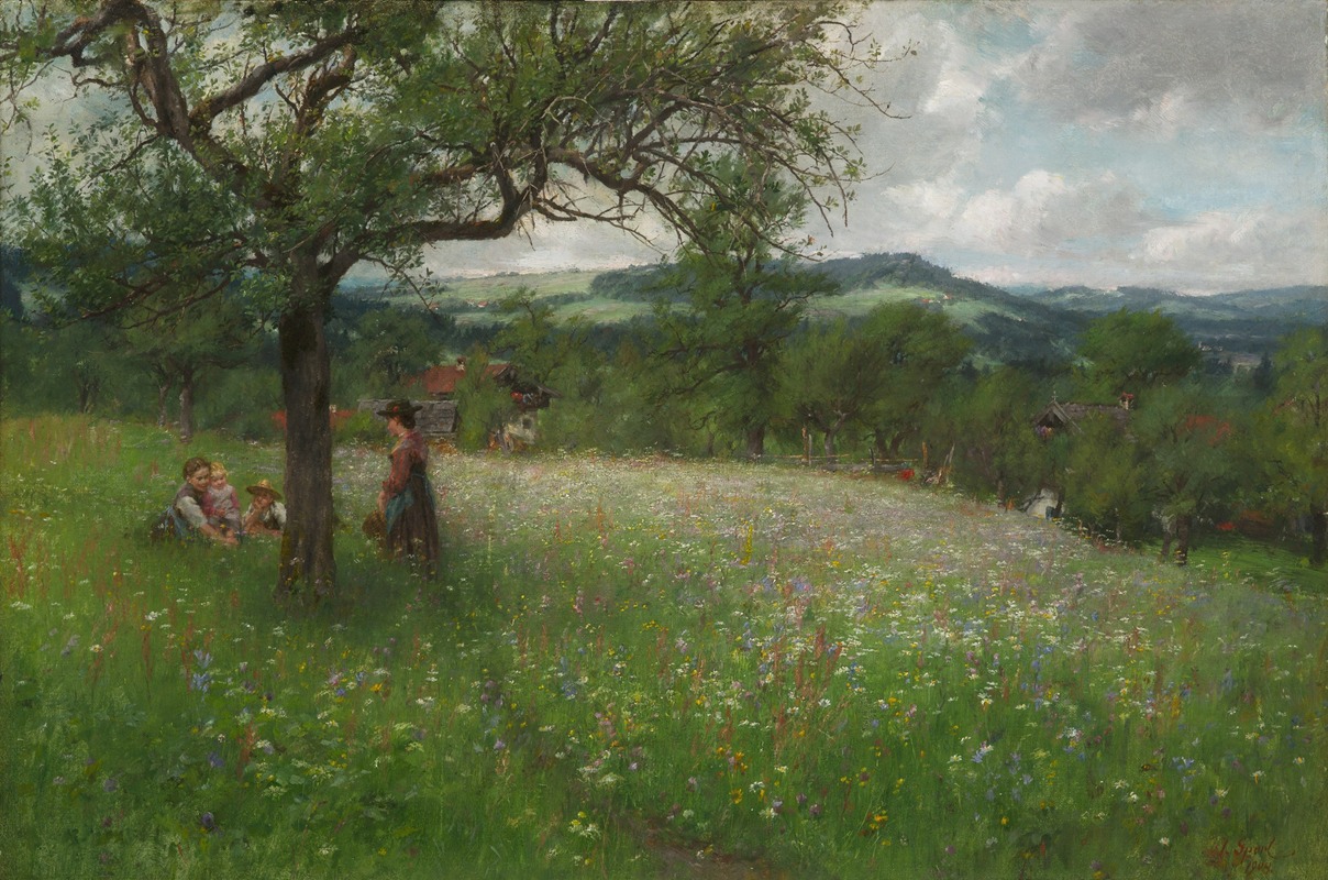 Летний день у Куттерлинга by Иоганн Шперв, 1904 — digital art print download