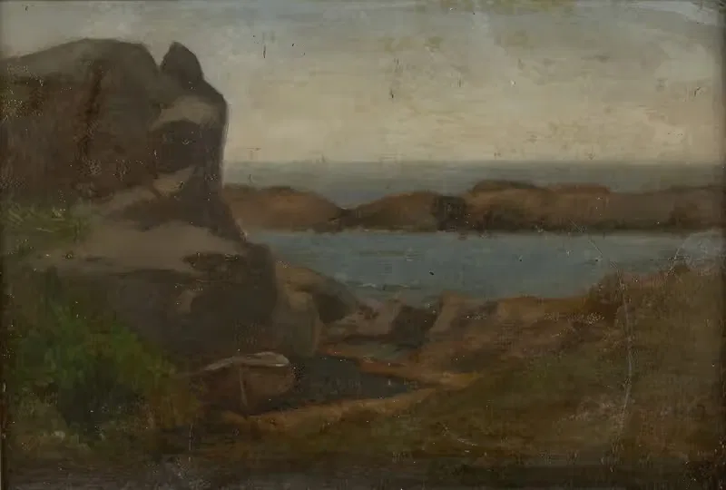 Старый пляжный домик, Ньюпорт by Джон Ла Фардж, 1859 — digital art print download