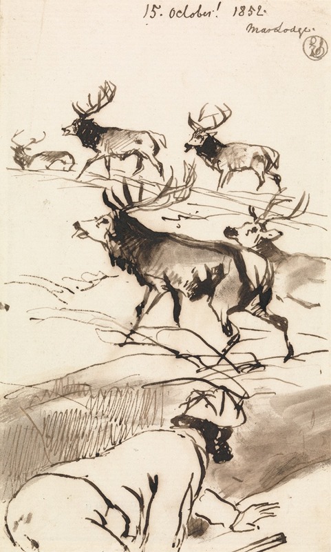 The Deer-Stalker, Oct. 15, 1852 by Сэр Эдвин Генри Ландсир, 1852 — digital art print download
