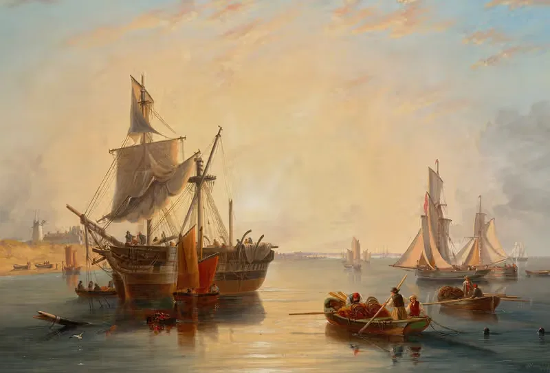 Кораблекрушение у замка Танталлон by Джон Уилсон Кармайкл, 1859 — digital art print download