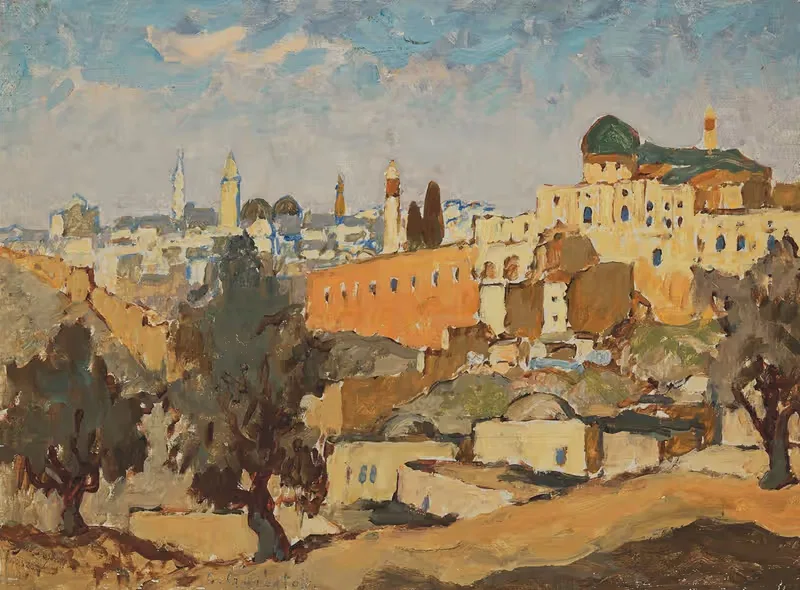 View of Jerusalem from Silwan village — Konstantin Ivanovich Gorbatov