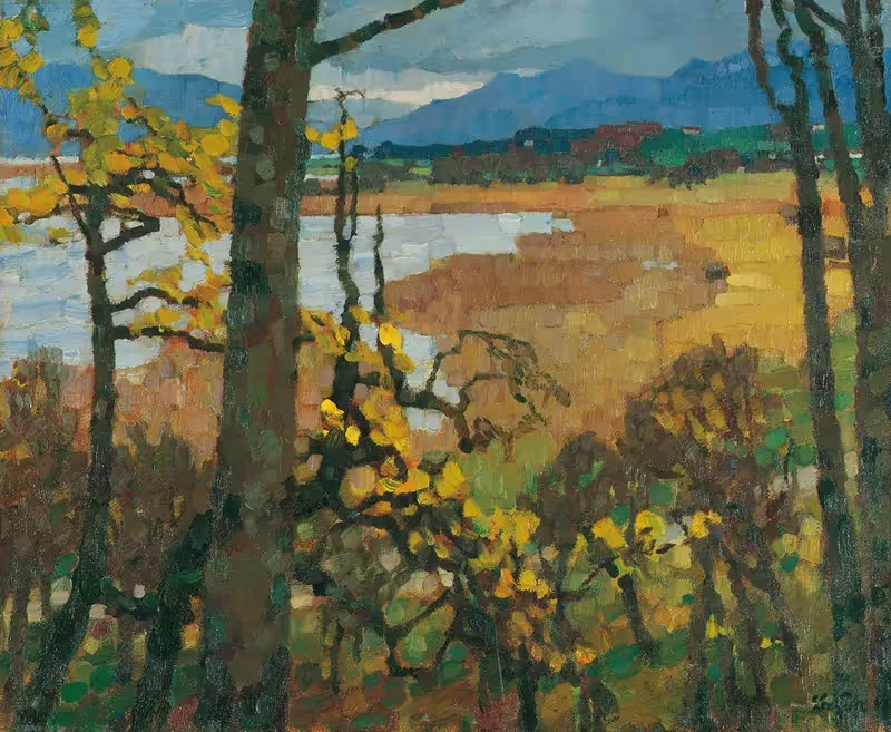 Осень на озере Химзее by Лео Путц, 1907 — digital art print download
