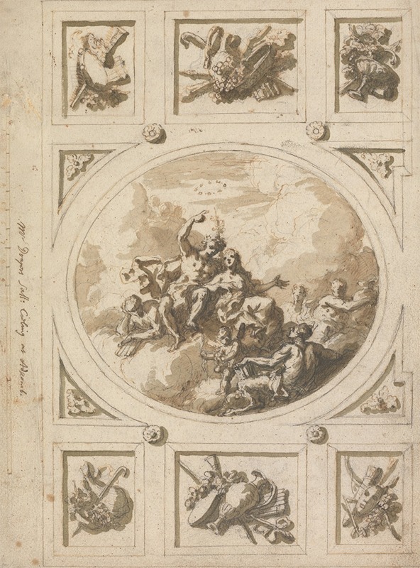 Design for a Ceiling at Addiscombe; Bacchus and Ariadne — Sir James Thornhill