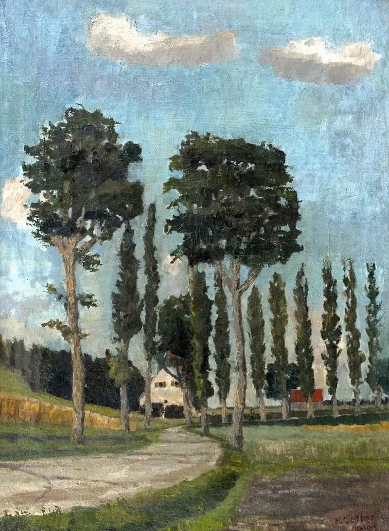 Аллея в районе Дахау by Макс Зеттлер, 1919 — digital art print download