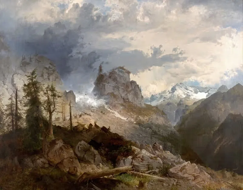 Steinschlag im Hochgebirge — Michael Emil Sachs