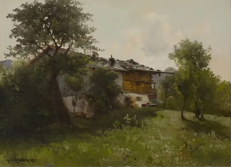 Старый фермерский дом by Михаэль Ликледерер, 1904 — digital art print download