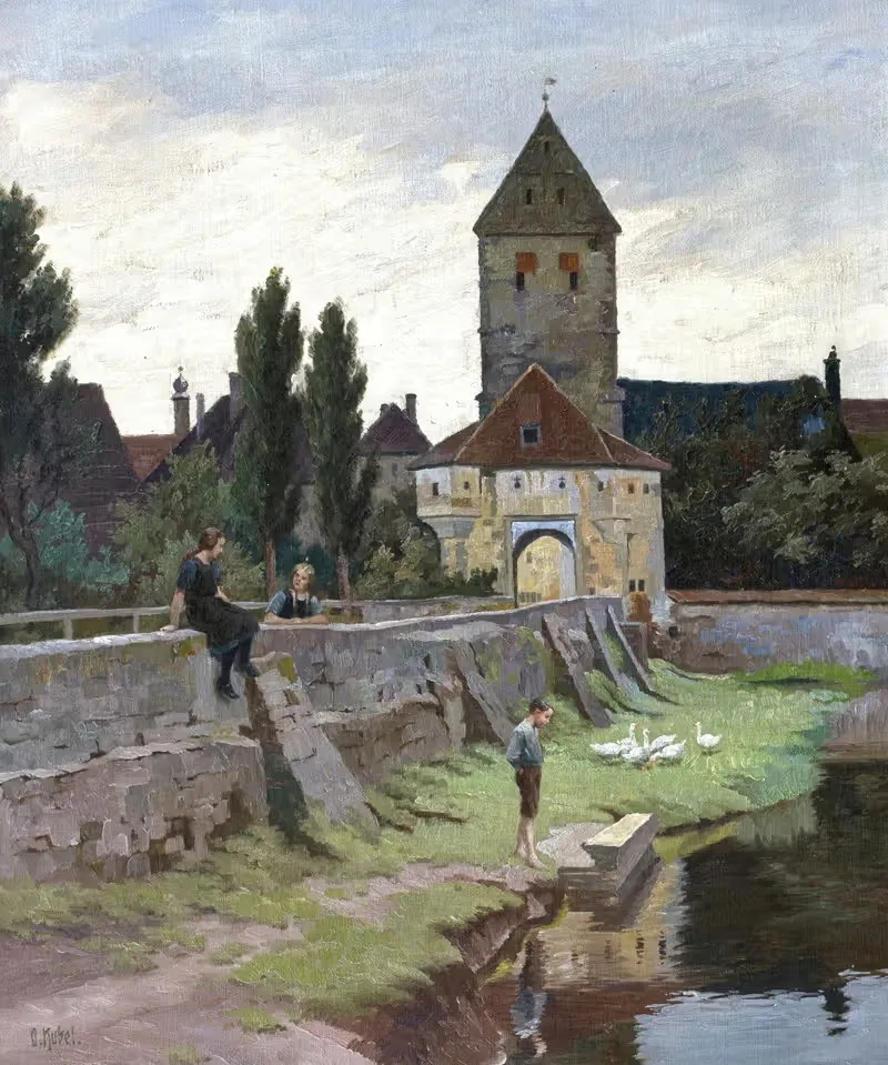 Das Rothenburger Tor in Dinkelsbühl — Otto Kubel
