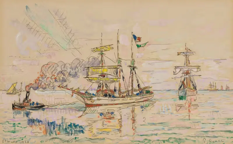 Сен-Мало. Лес Терренева by Поль Синьяк, 1928 — digital art print download