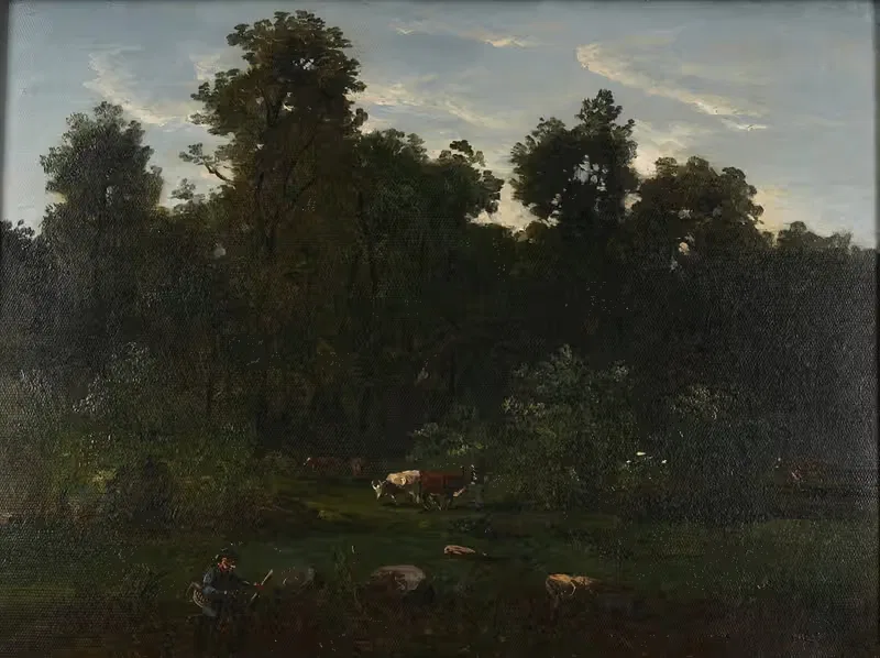 Пасторальная сцена by Регис Франсуа Жиньо, 1880 — digital art print download