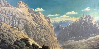 Die Meilerhütte im Wettersteingebirge (von Westen aus gesehen) by Rudolf Reschreiter, 1898 — digital art print download