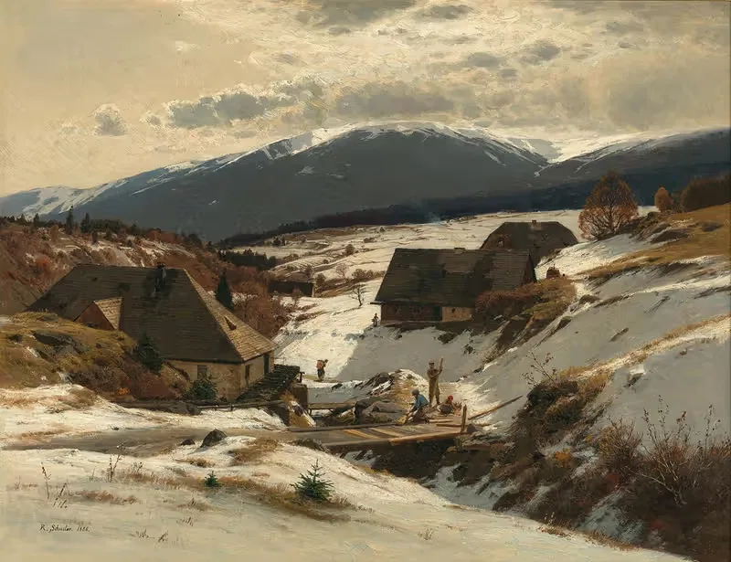 Весна в Гигантских горах by Рудольф Шустер, 1886 — digital art print download