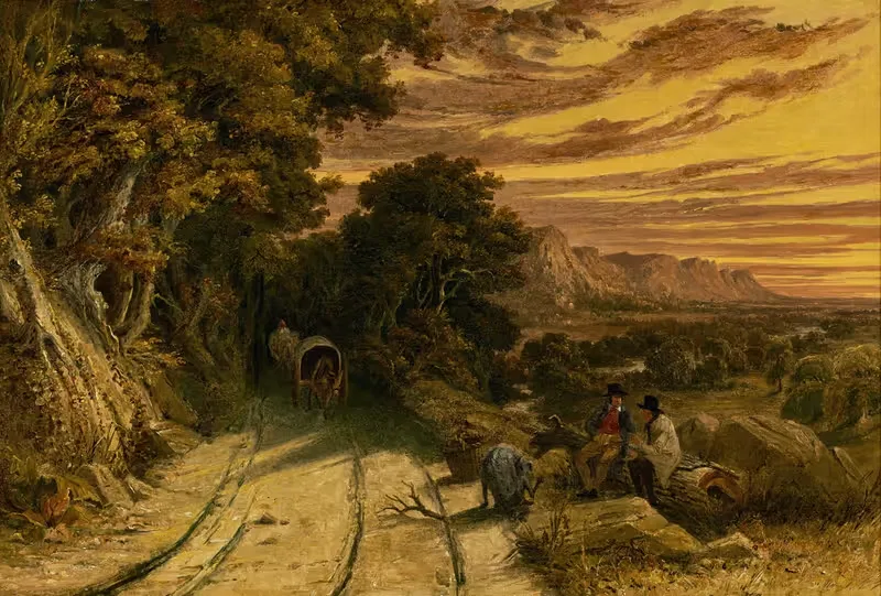 Вид с дороги (Вид в Висконсине) by Сет Истман, 1848 — digital art print download