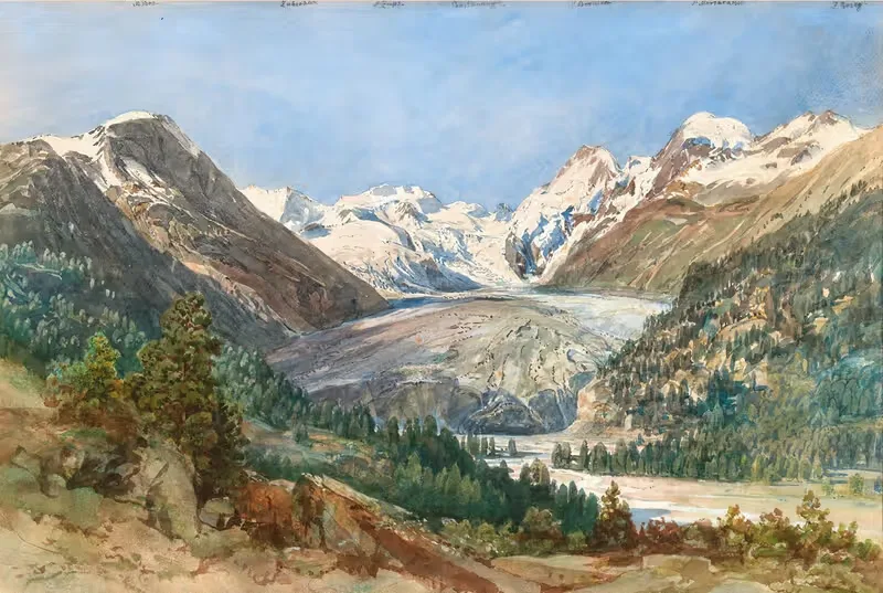 The Morteratsch Glacier in Grisons with the Bernina Range — Thomas Ender